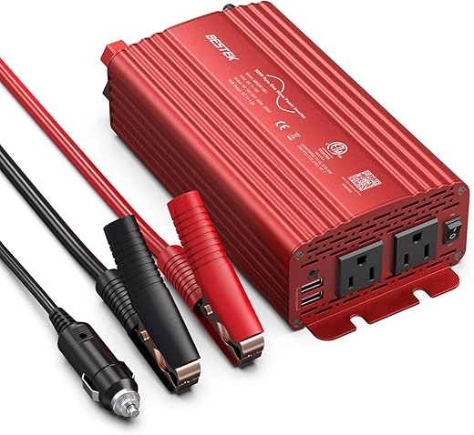 Best Pure Sine Wave Inverters in 2025 – What We Recommend 1 BESTEK 500W Pure Sine Wave Power Inverter DC 12V to AC(2 Outlets) 110V Car Charger Plug Inverter Adapter Converter with 4.2A Dual USB Charging Ports, ETL Listed